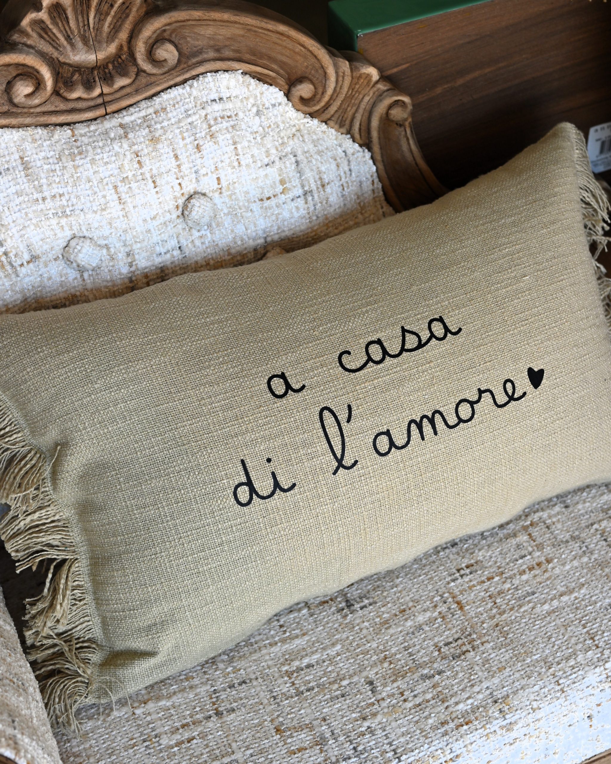Coussin A Casa di l'Amore - Beige – Image 2